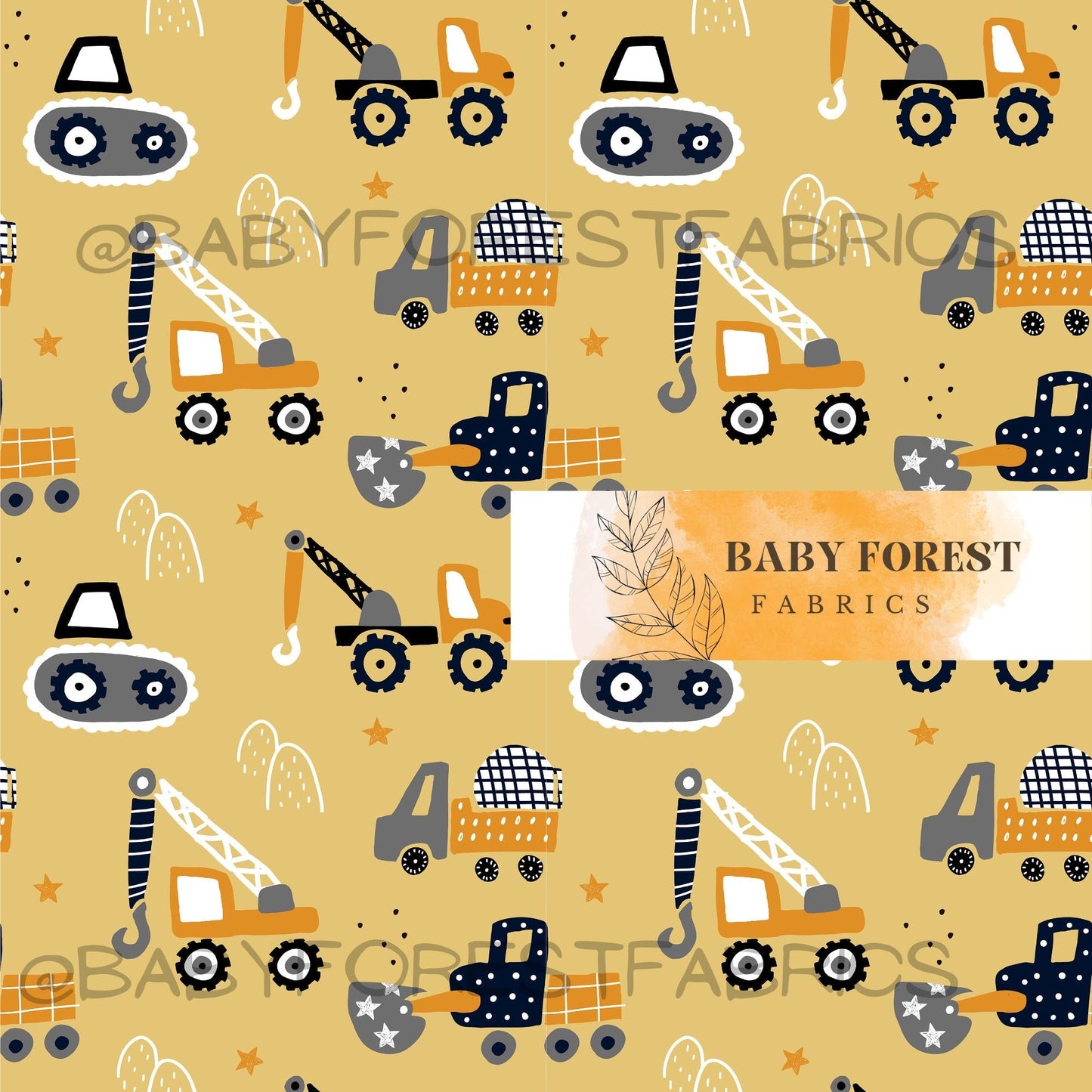 Trucks on mustard