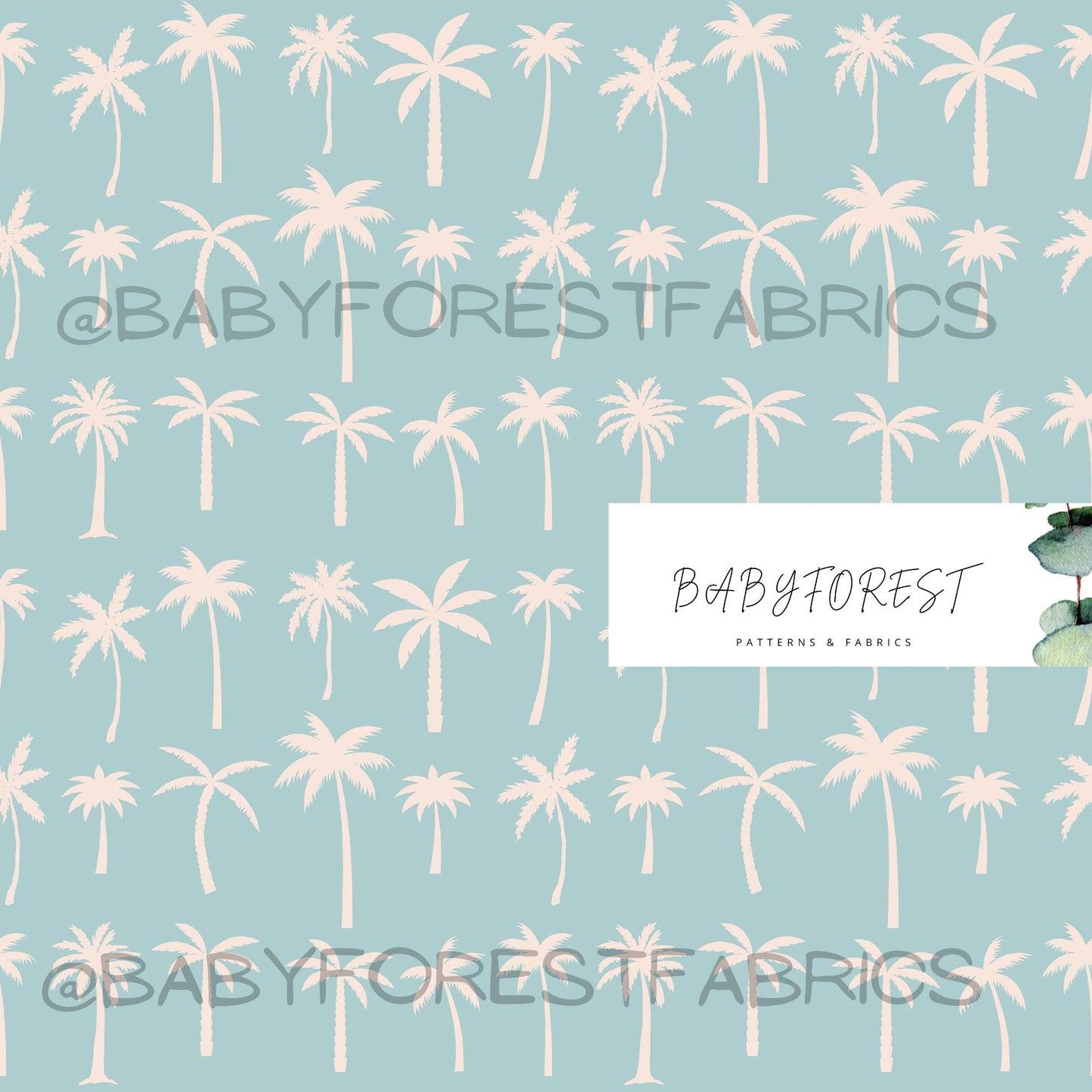 Mini Palms Dusty blue
