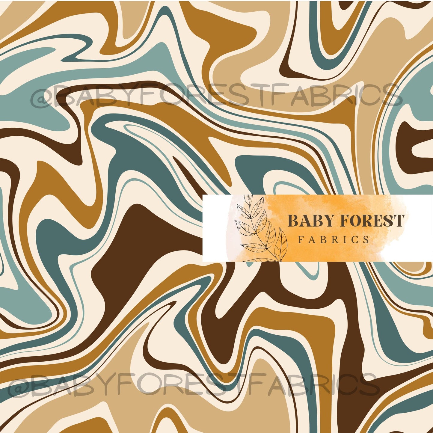 Earthy mustard swirls