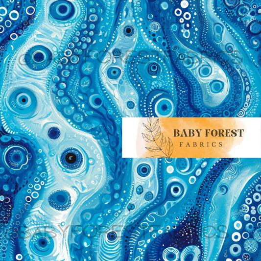 Dotted Abstract Art blue