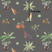 Load image into Gallery viewer, Australian animals on brown grey
