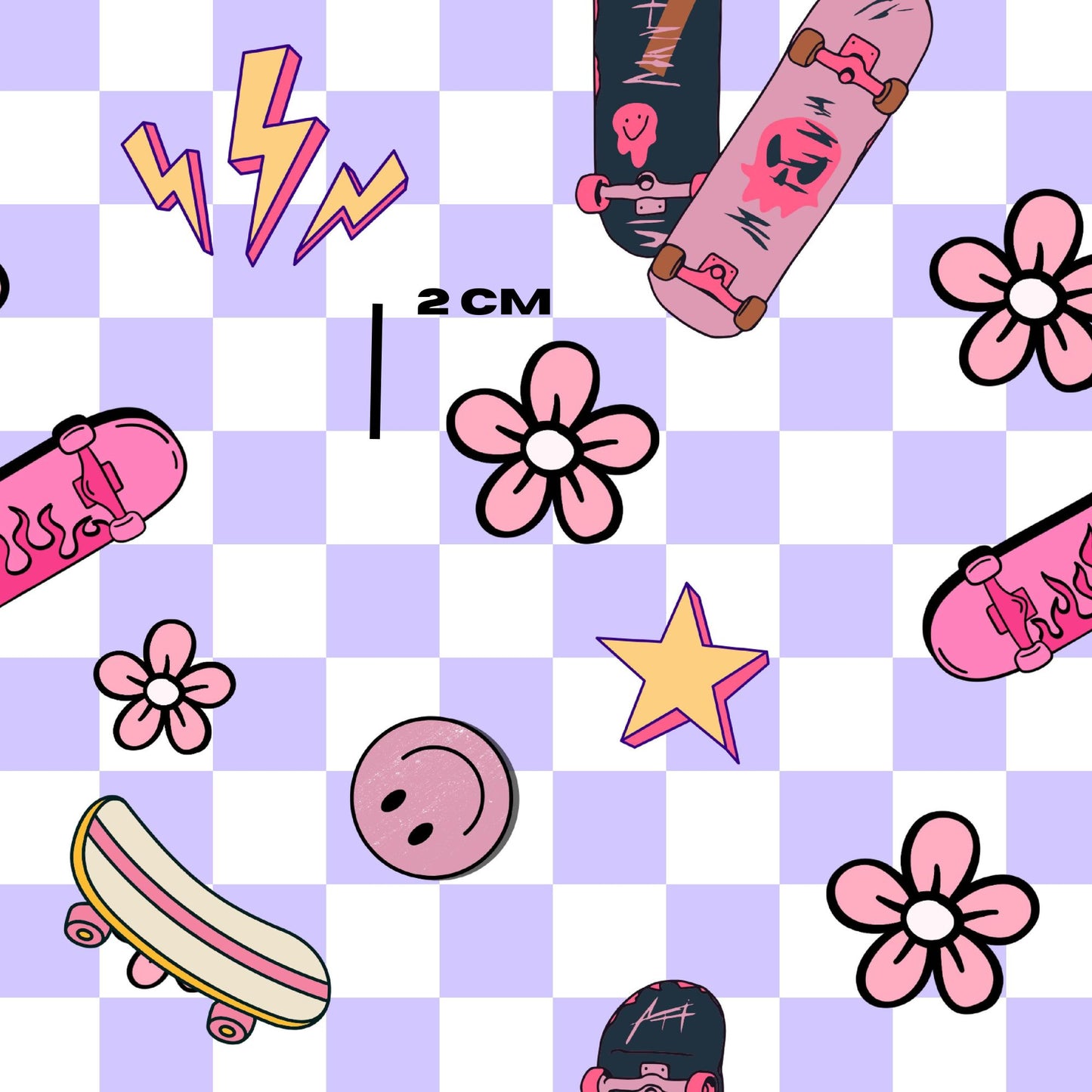 Purple skate checks