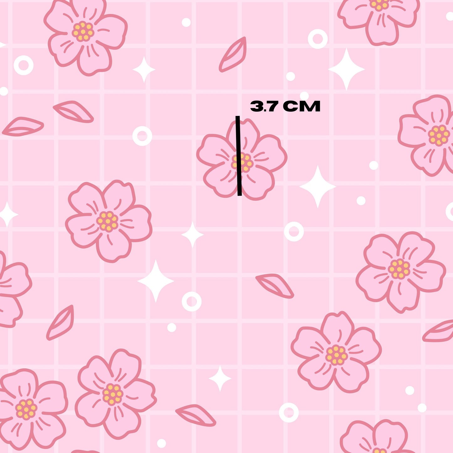 Pink floral grid