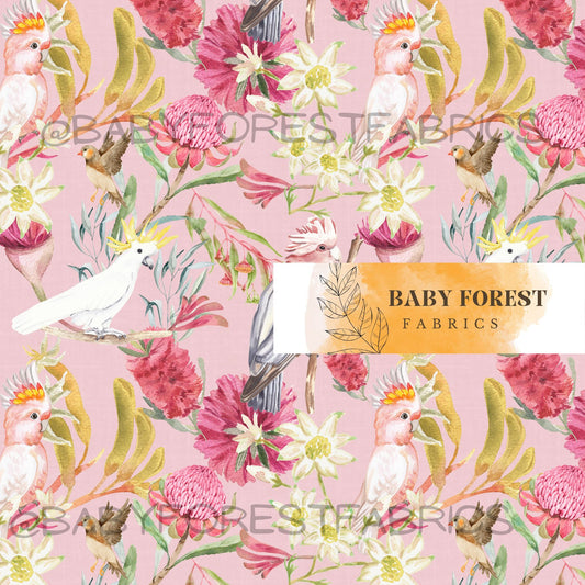 Pink garden birds