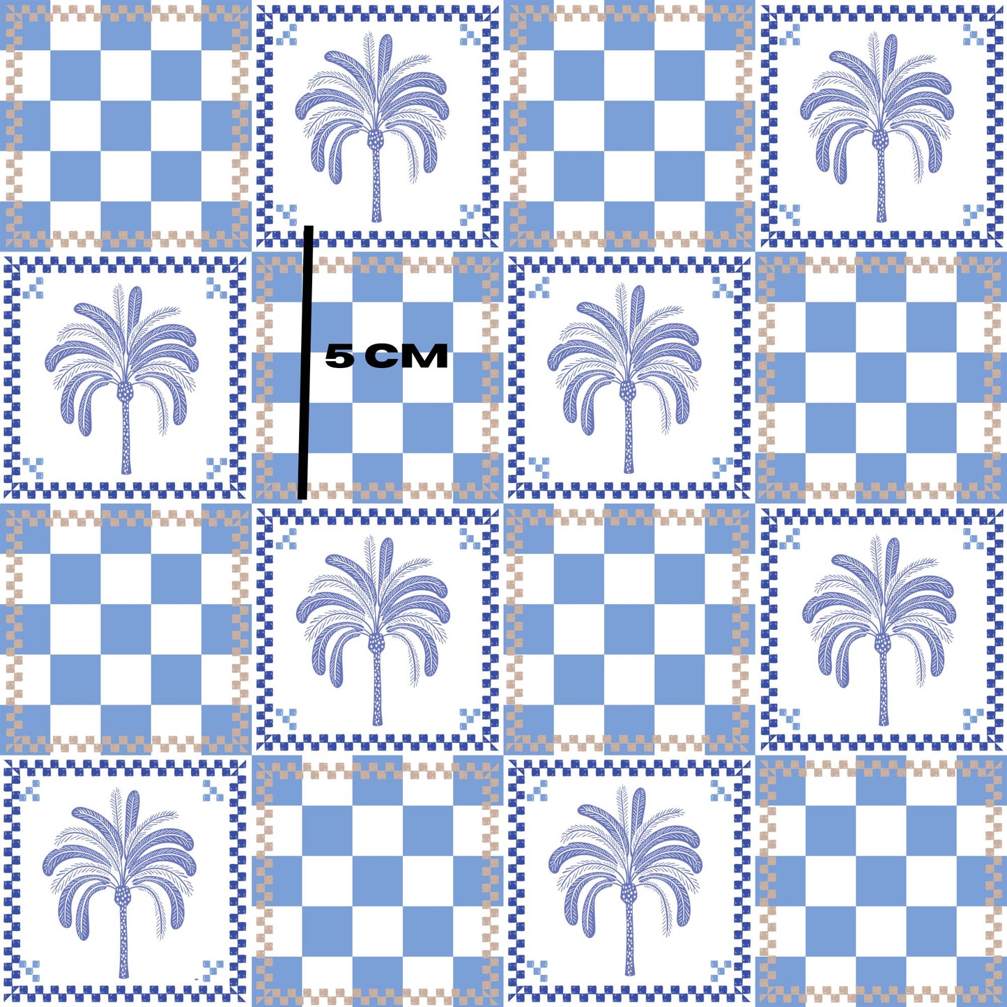 Blue and white Checkered Summer