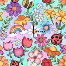 Load image into Gallery viewer, Green Pink Happy Floral
