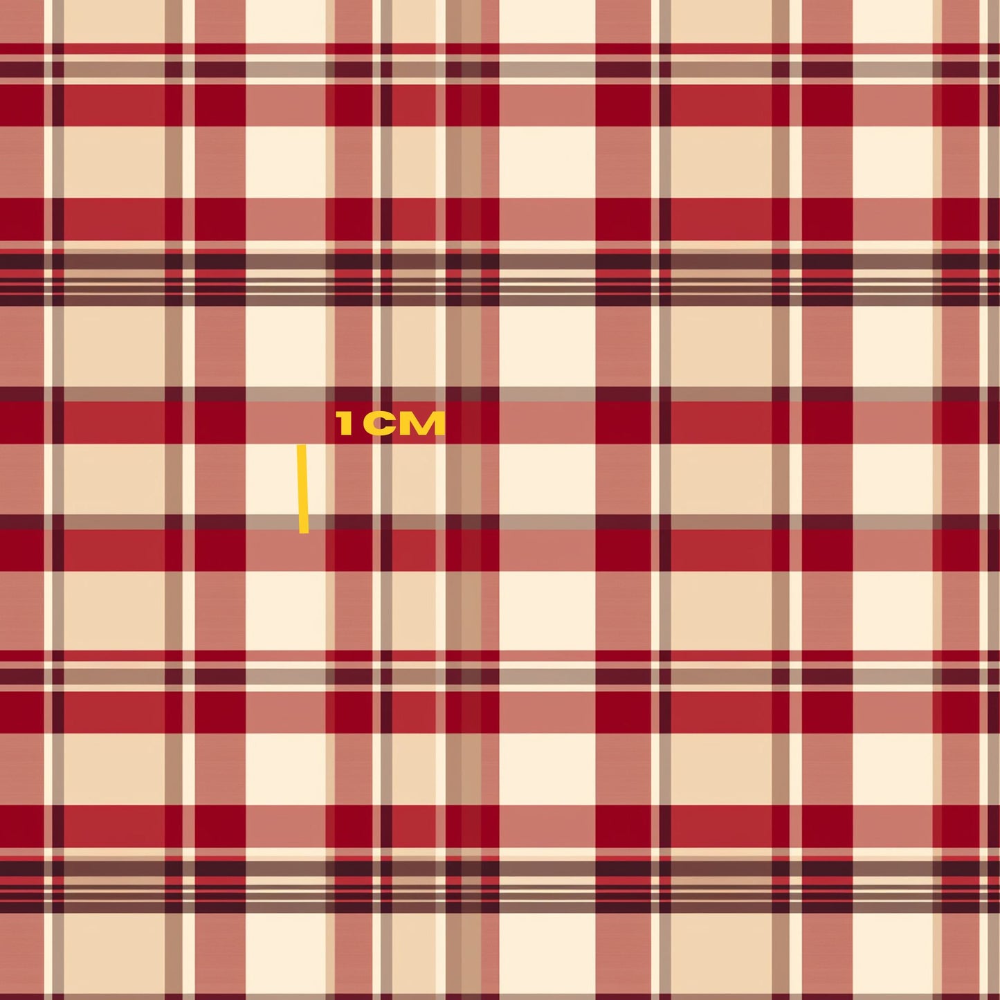 Gold red plaid