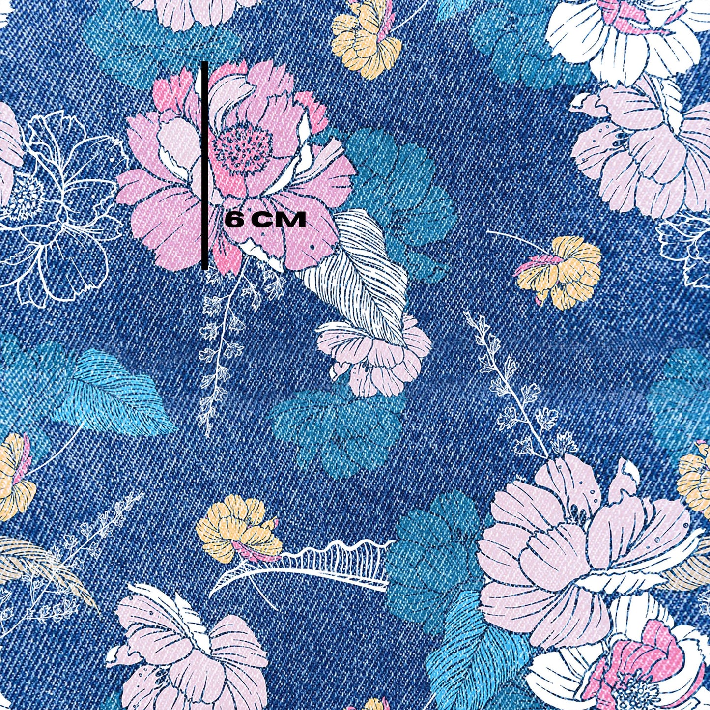 Washed Denim Flowers