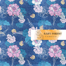 Load image into Gallery viewer, Washed Denim Flowers
