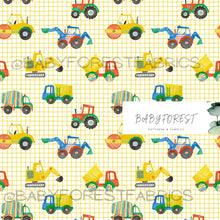 Load image into Gallery viewer, Yellow truck gingham
