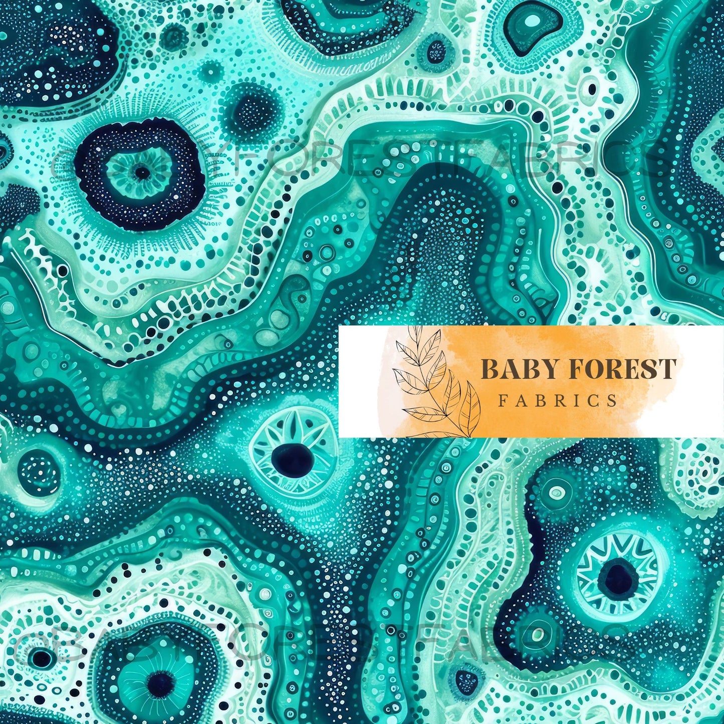 Dotted Abstract Art green