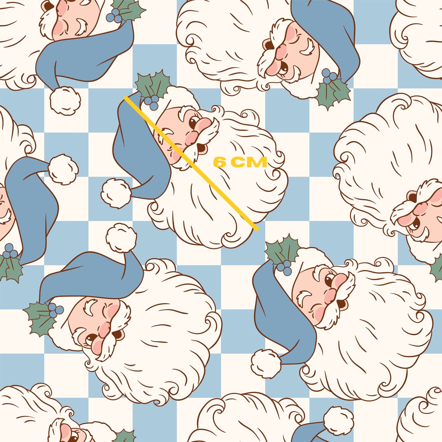 Blue Santa Checks