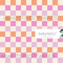 Load image into Gallery viewer, purple, peach and pink checks
