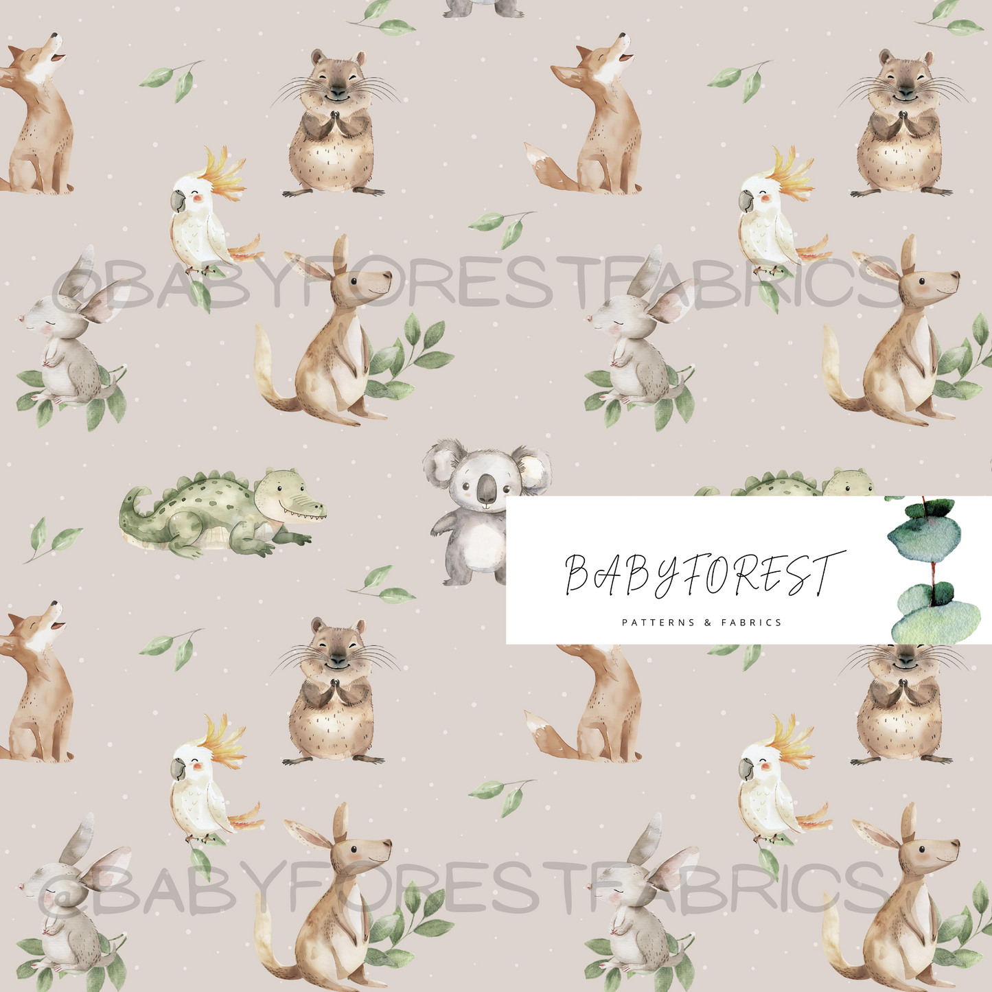 Bush Babies Grey with dots