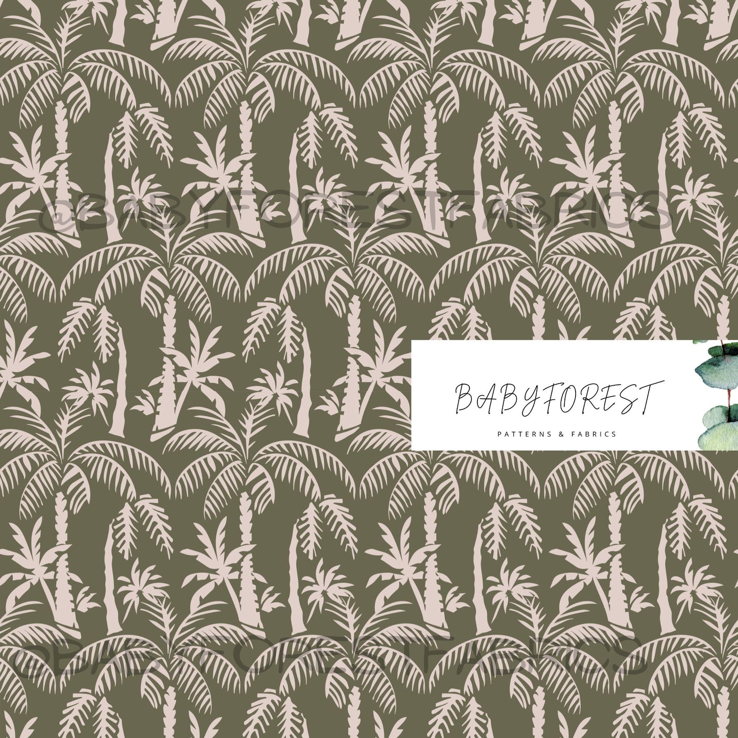 Earthy Green Palms