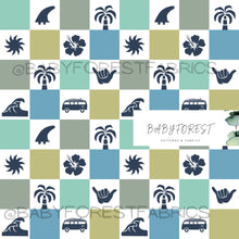 Load image into Gallery viewer, Blue surf checks
