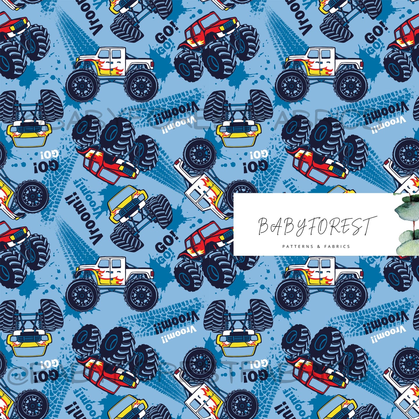 Blue Monster Trucks