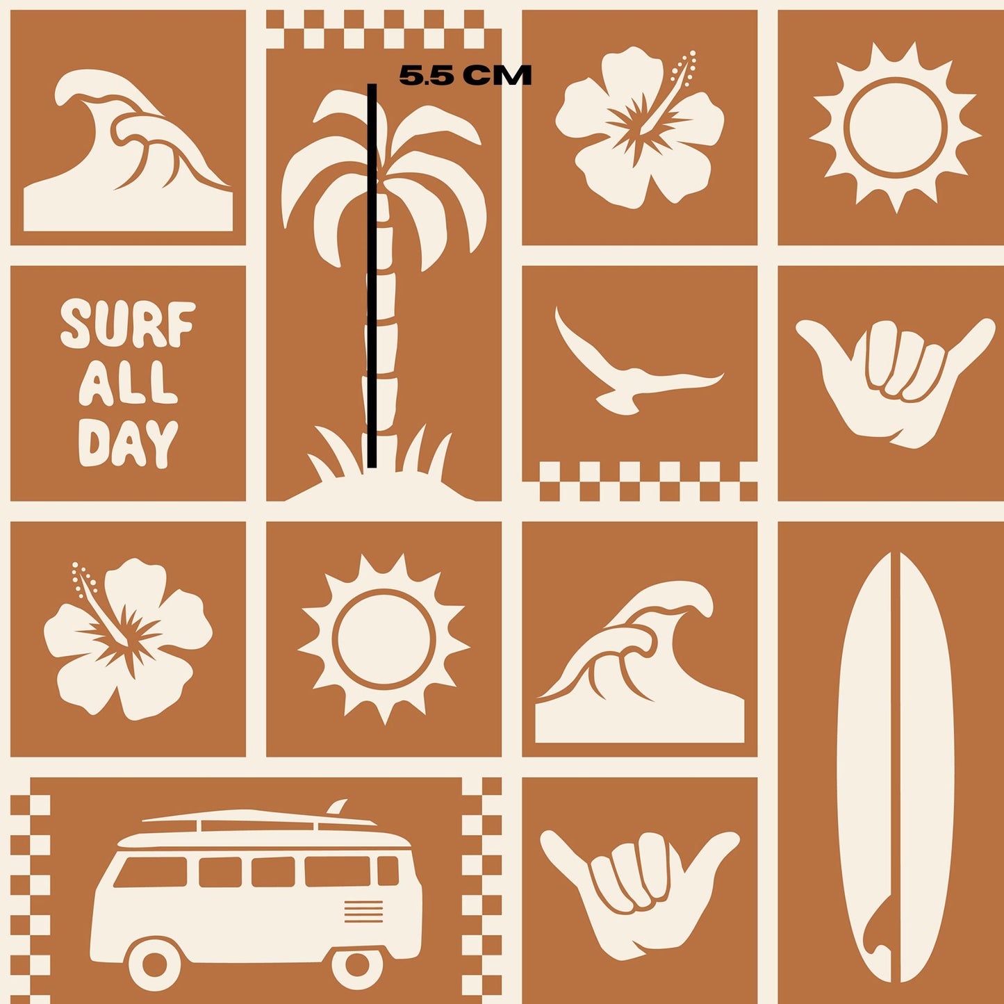 Brown Surf Patchwork