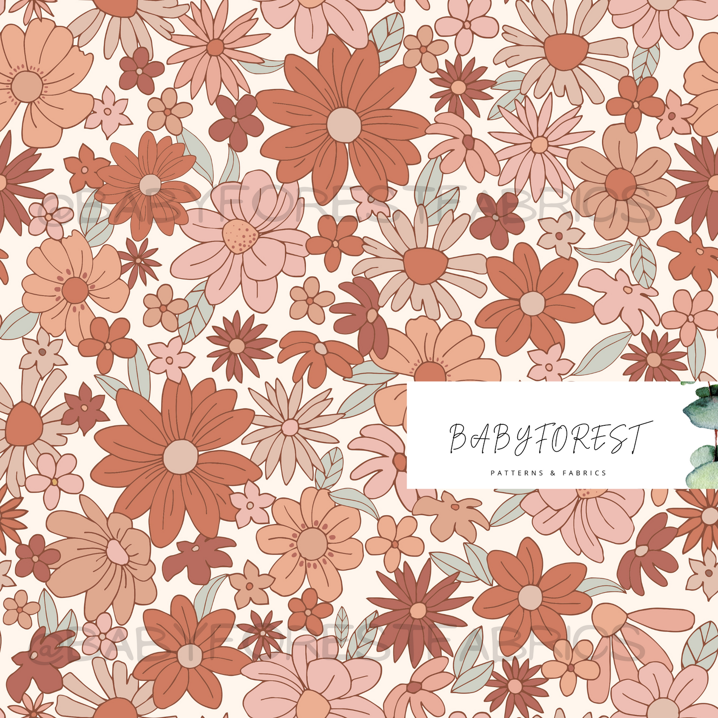 Red Retro Florals