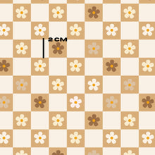 Load image into Gallery viewer, Brown Daisy Checks

