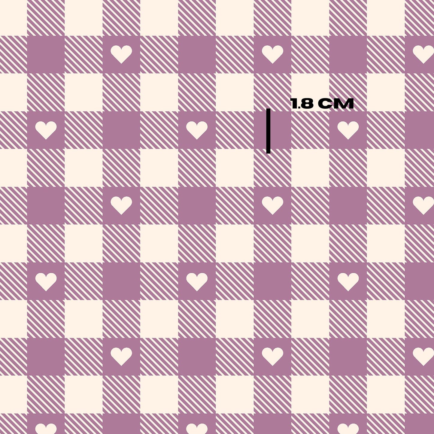 Mauve love gingham