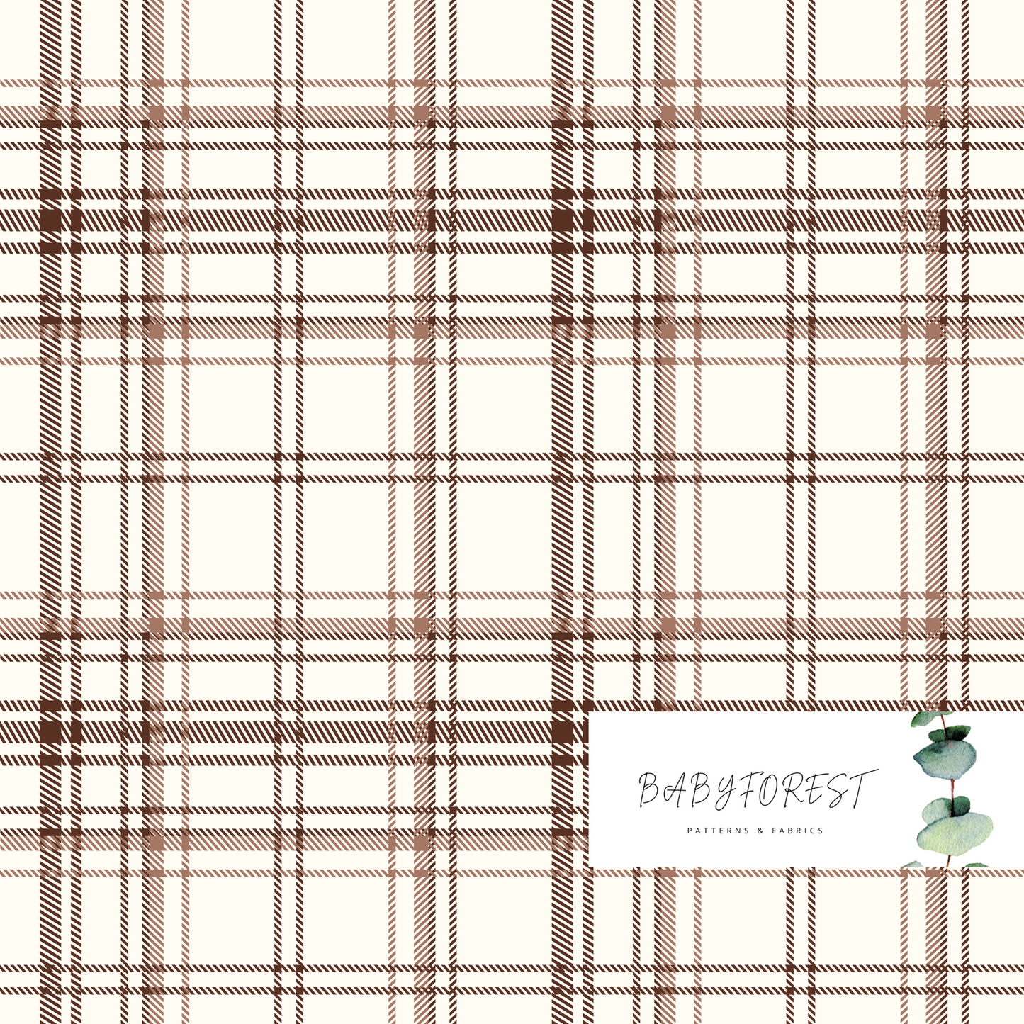 Cream plaid seamless pattern