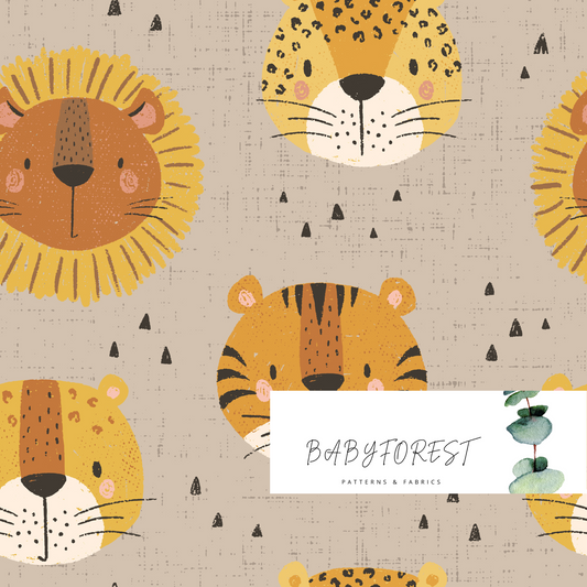 Safari Cats on beige