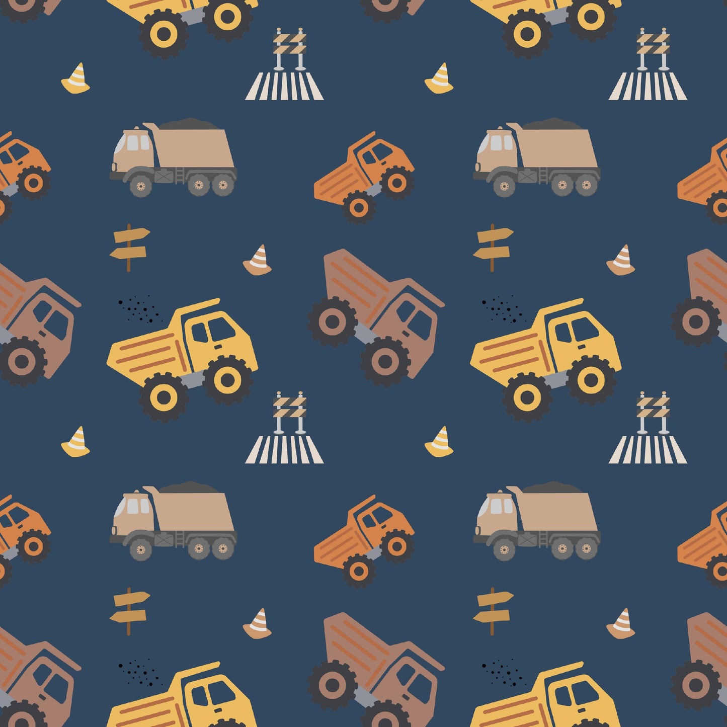Trucks on blue