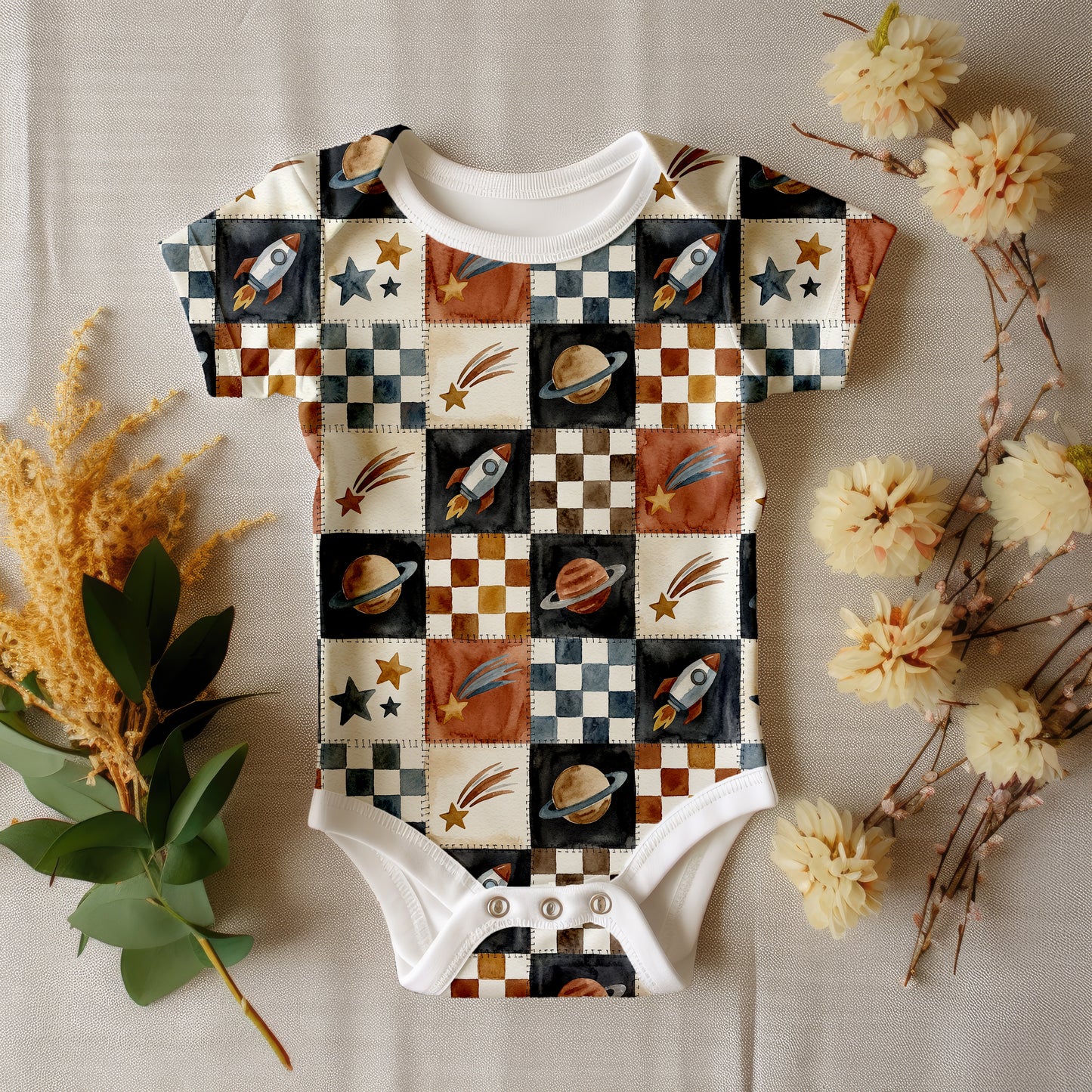 In space patchwork