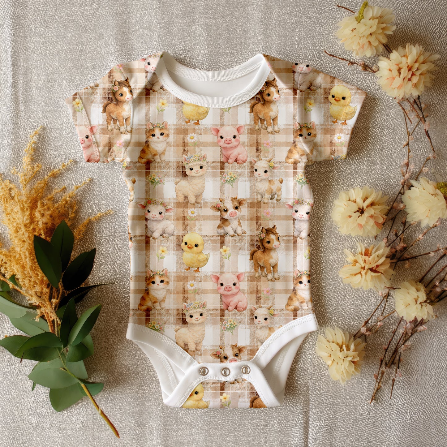 Brown farm plaid