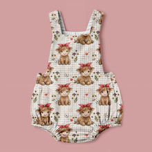 Load image into Gallery viewer, Vintage cow on gingham
