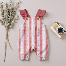 Load image into Gallery viewer, Red gingham coquette stripes
