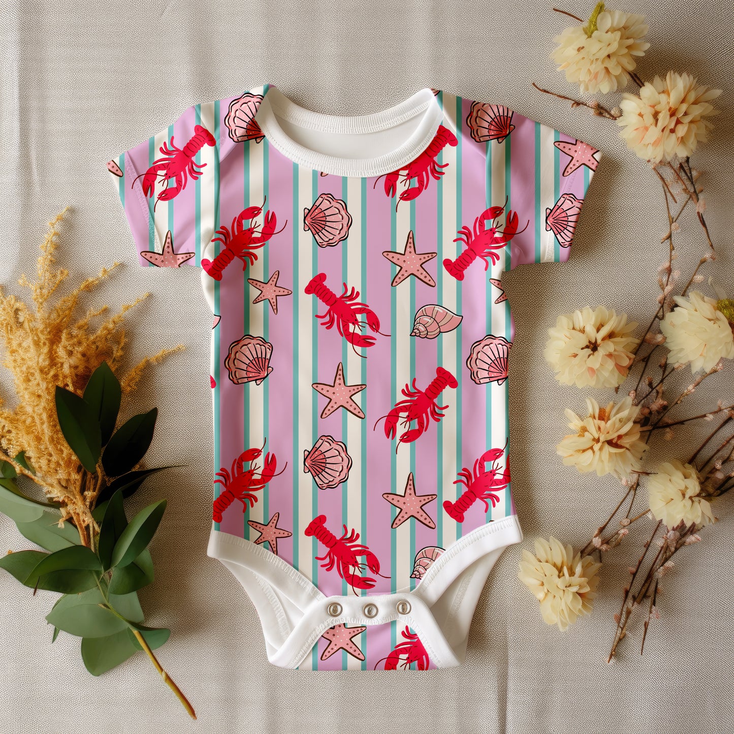 Lobster Stripe Pink
