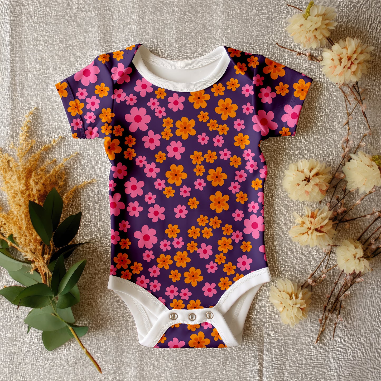 Purple orange daisy