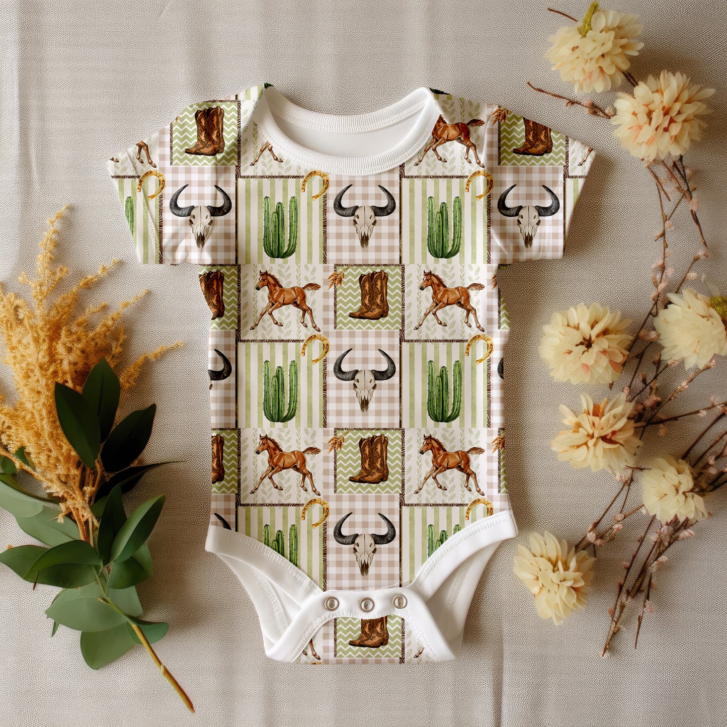 Green western patchwork