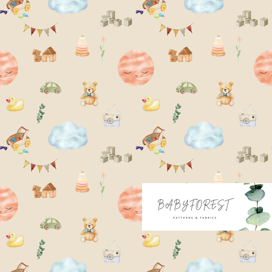 Baby toys seamless pattern
