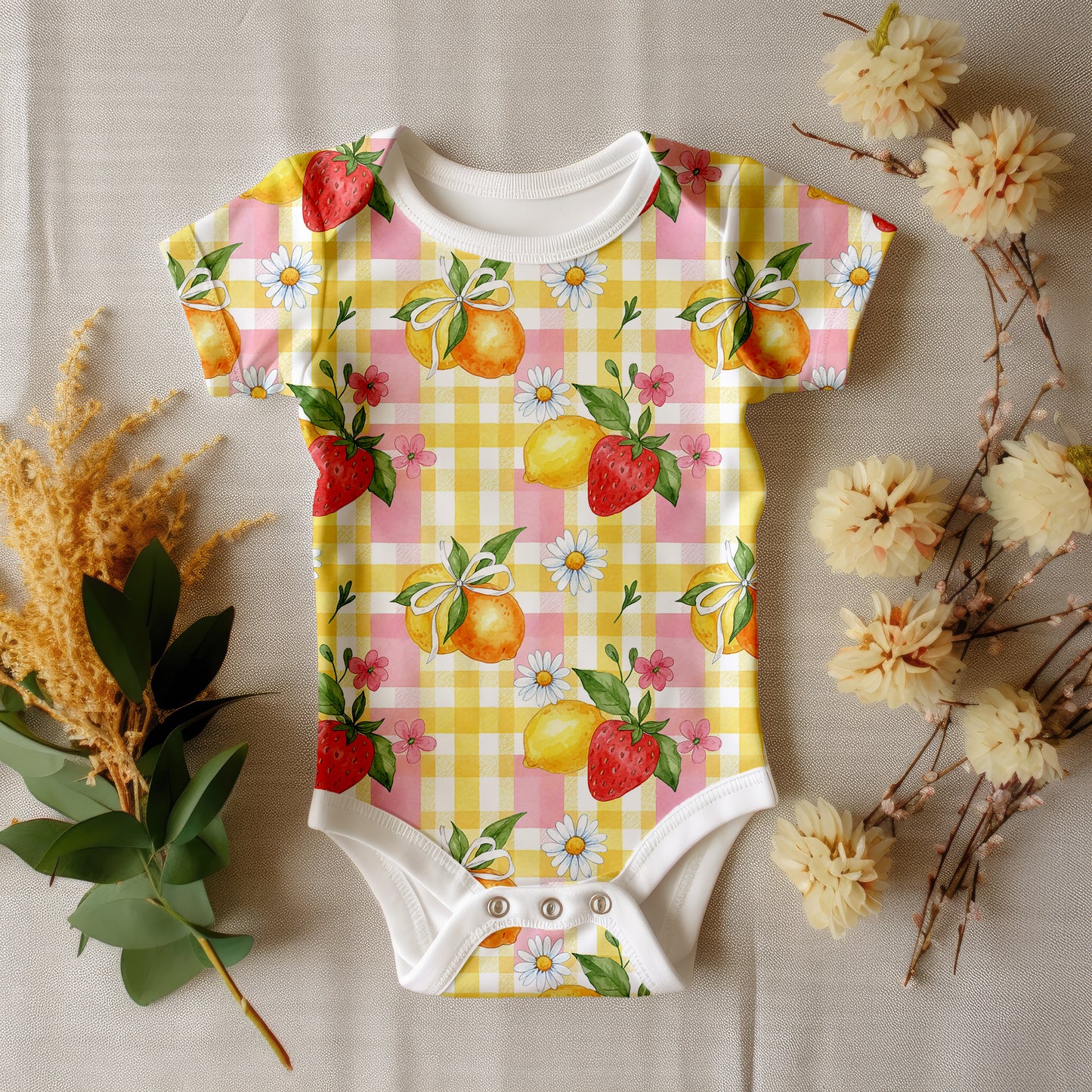 Citrus berry gingham