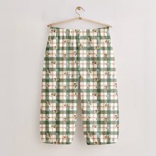 Load image into Gallery viewer, Green floral gingham
