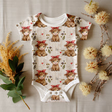 Load image into Gallery viewer, Vintage cow on gingham
