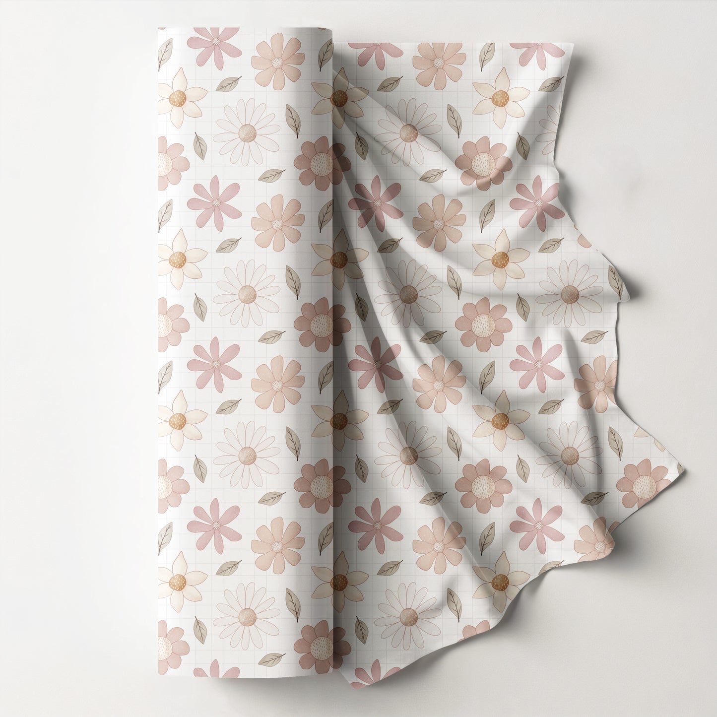 White Grid Florals