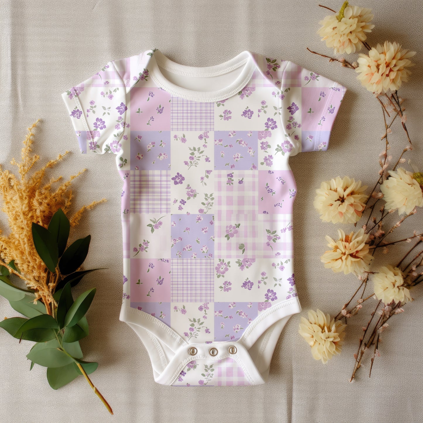 Purple Floral Patchwork
