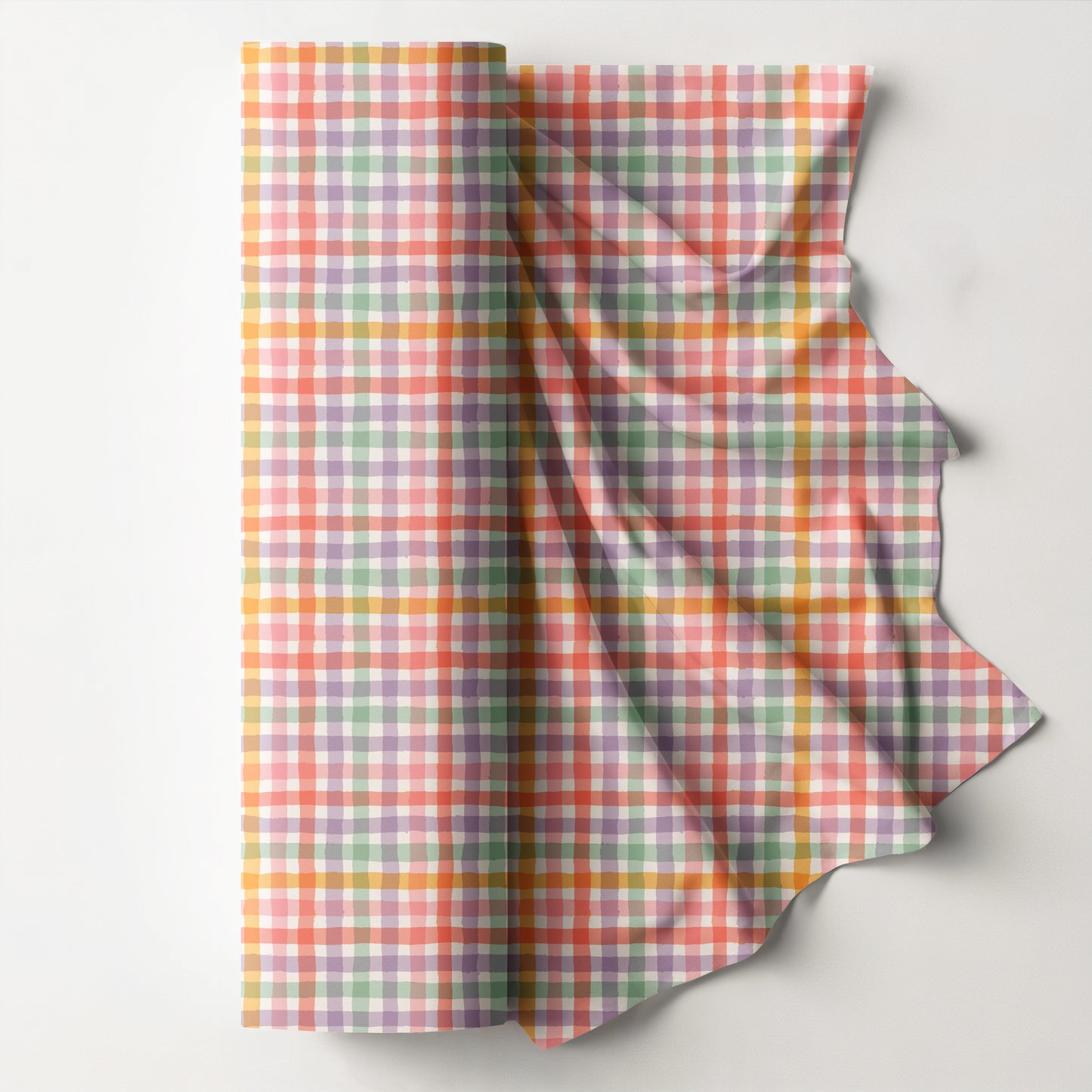 Dark rainbow check plaid