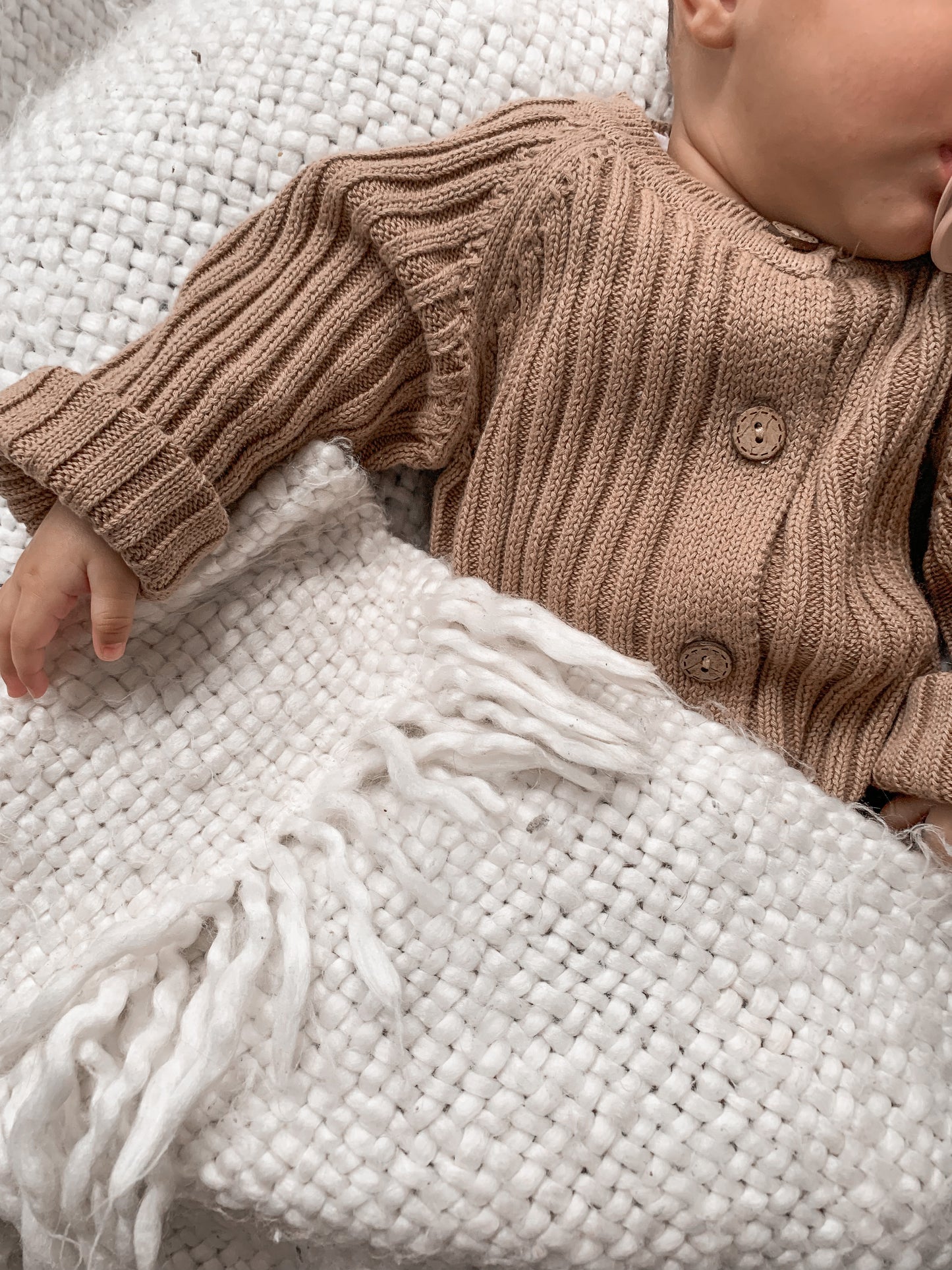 Light brown/khaki knit romper