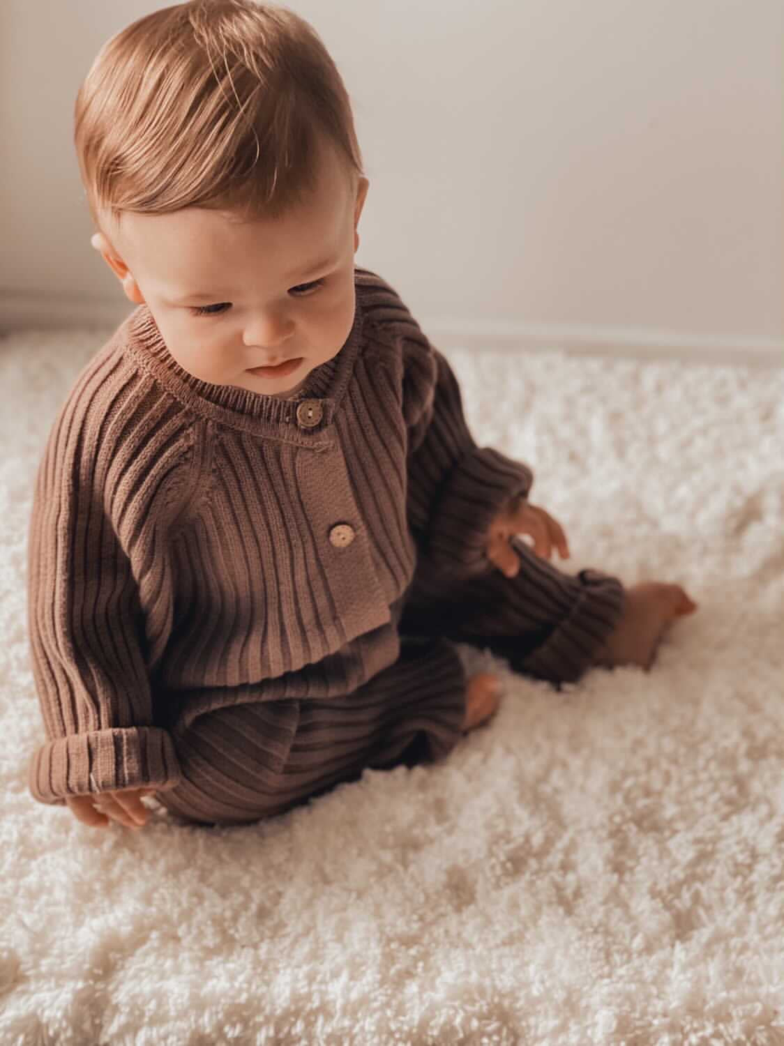 Brown Knit romper 12-18 months