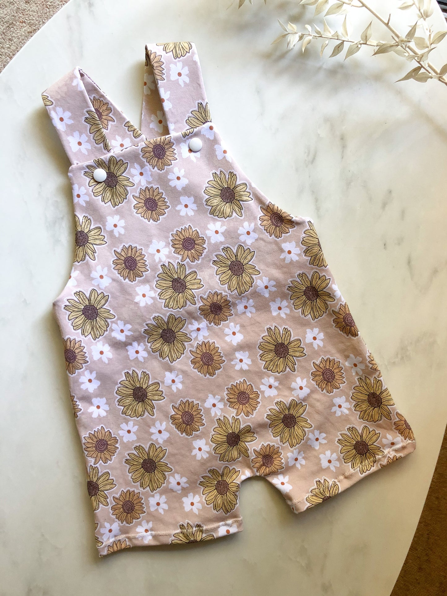 Sunflower and daisy overalls
