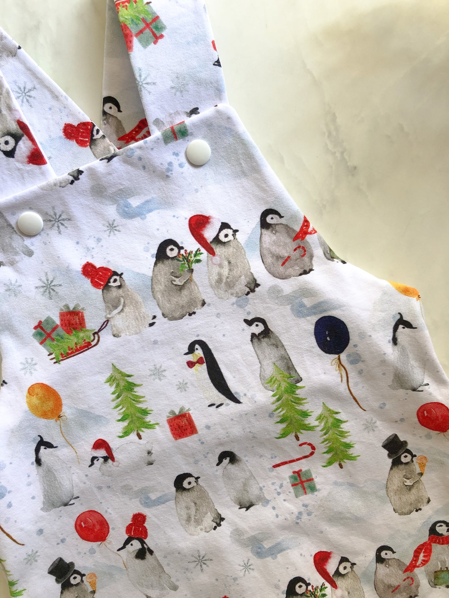 Christmas penguin romper