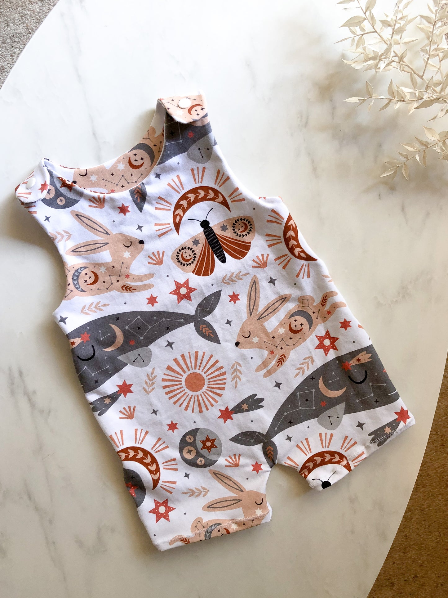 Whale and rabbit romper